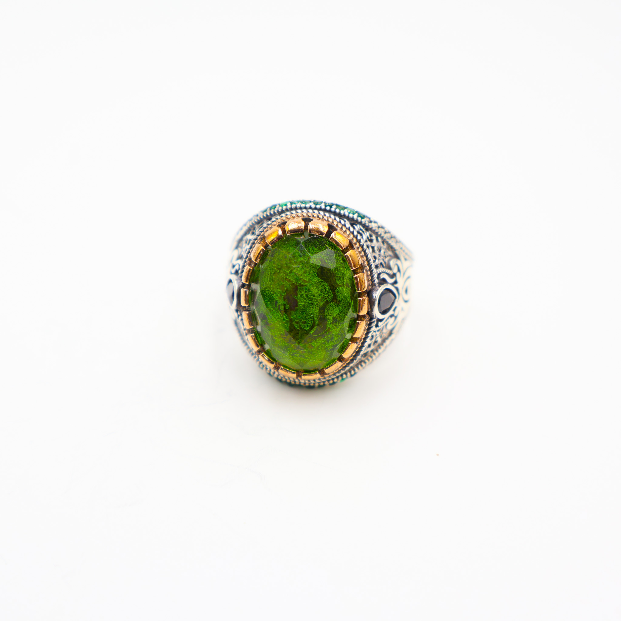 Bague Argent 925 pierre Verte