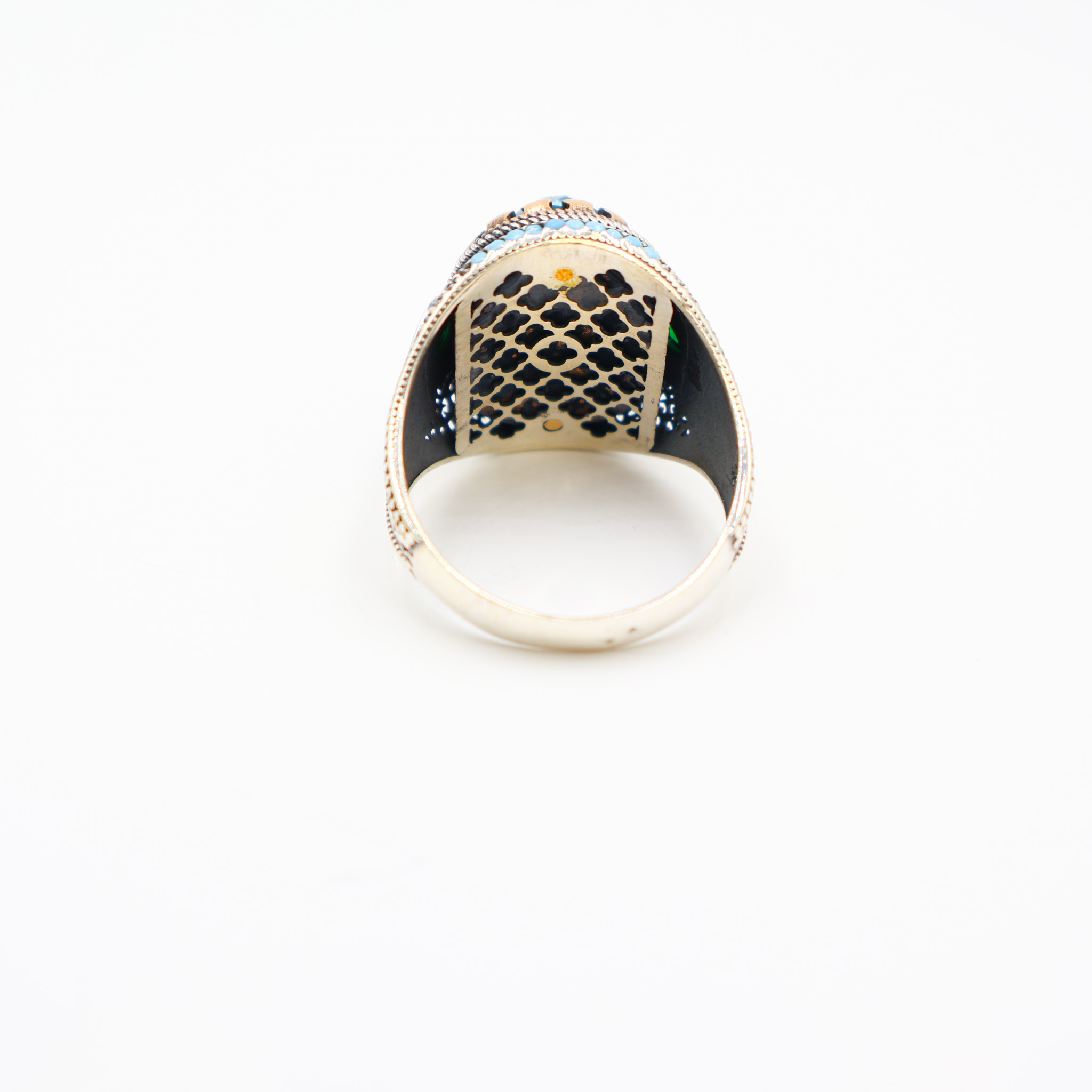 Bague Homme avec Zircon Bleu – Image 3