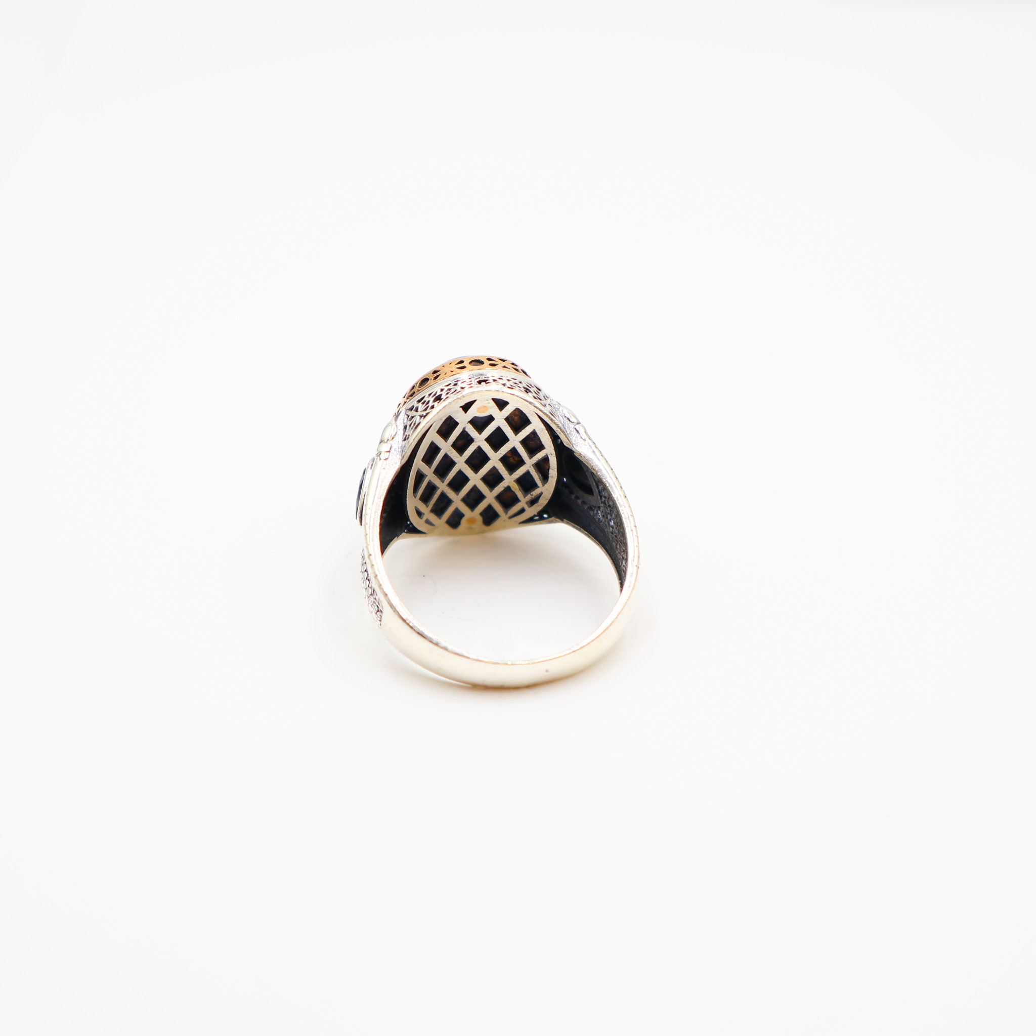 Bague homme avec Pierre d'Agate noire – Image 4
