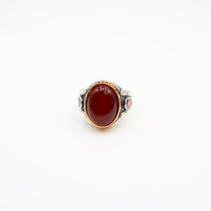 Bague homme avec pierre d’Agate naturelle