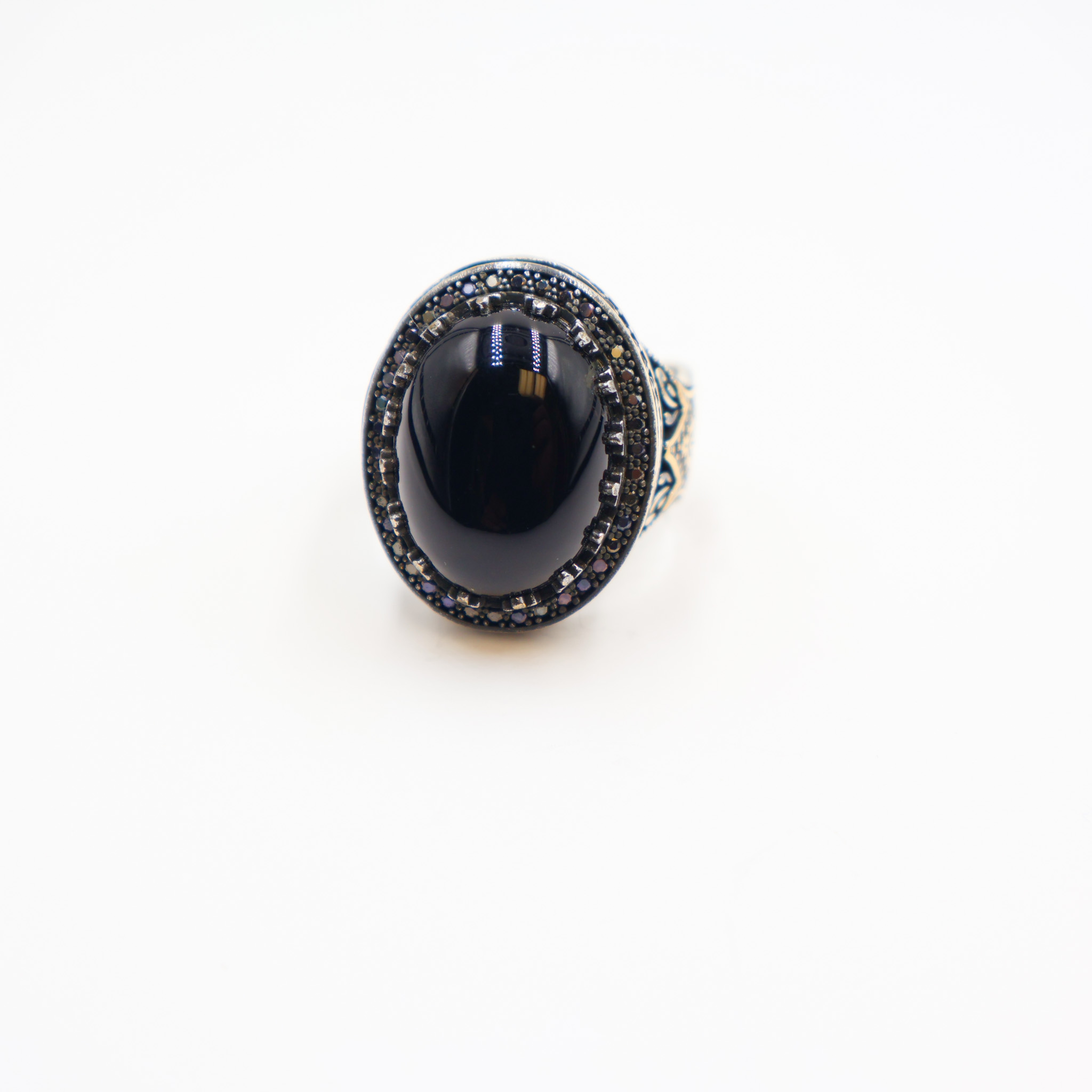 Bague Homme argent 925 pierre onyx