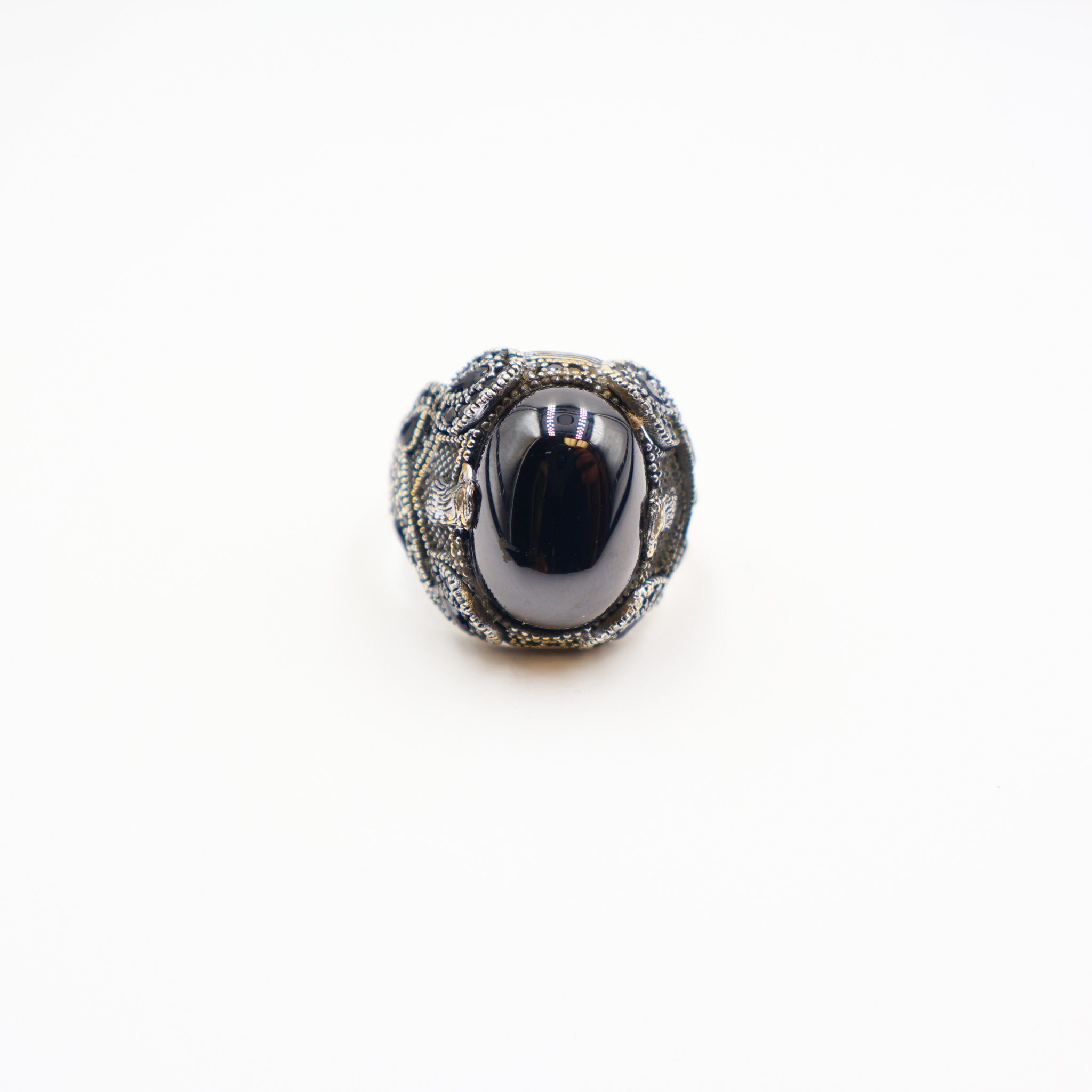 Bague Homme argent 925 pierre onyx