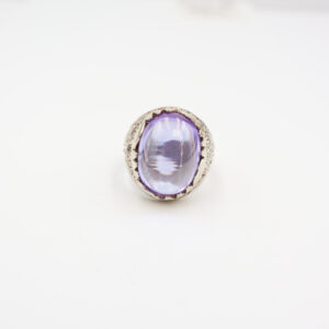 Bague Homme argent 925 pierre amethyste