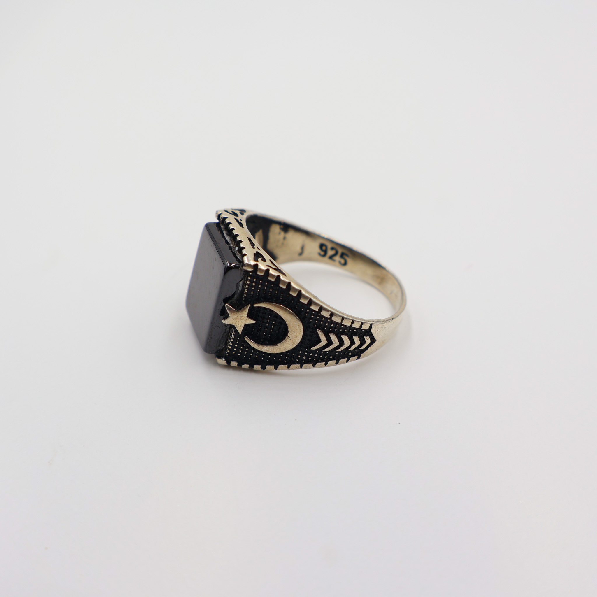 Bague en argent 925 Pierre Onyx – Image 4