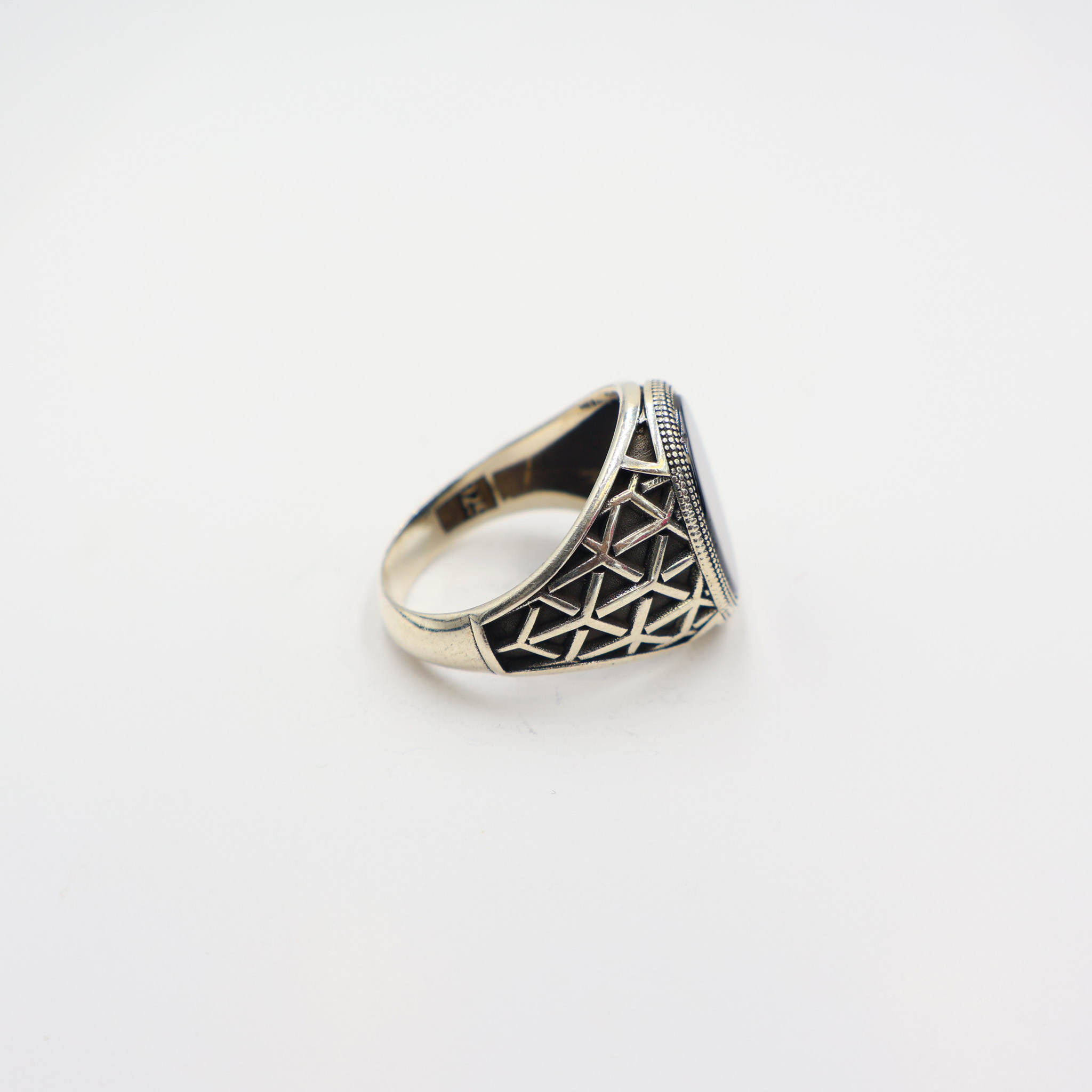 Bague en argent 925 Pierre Onyx – Image 4