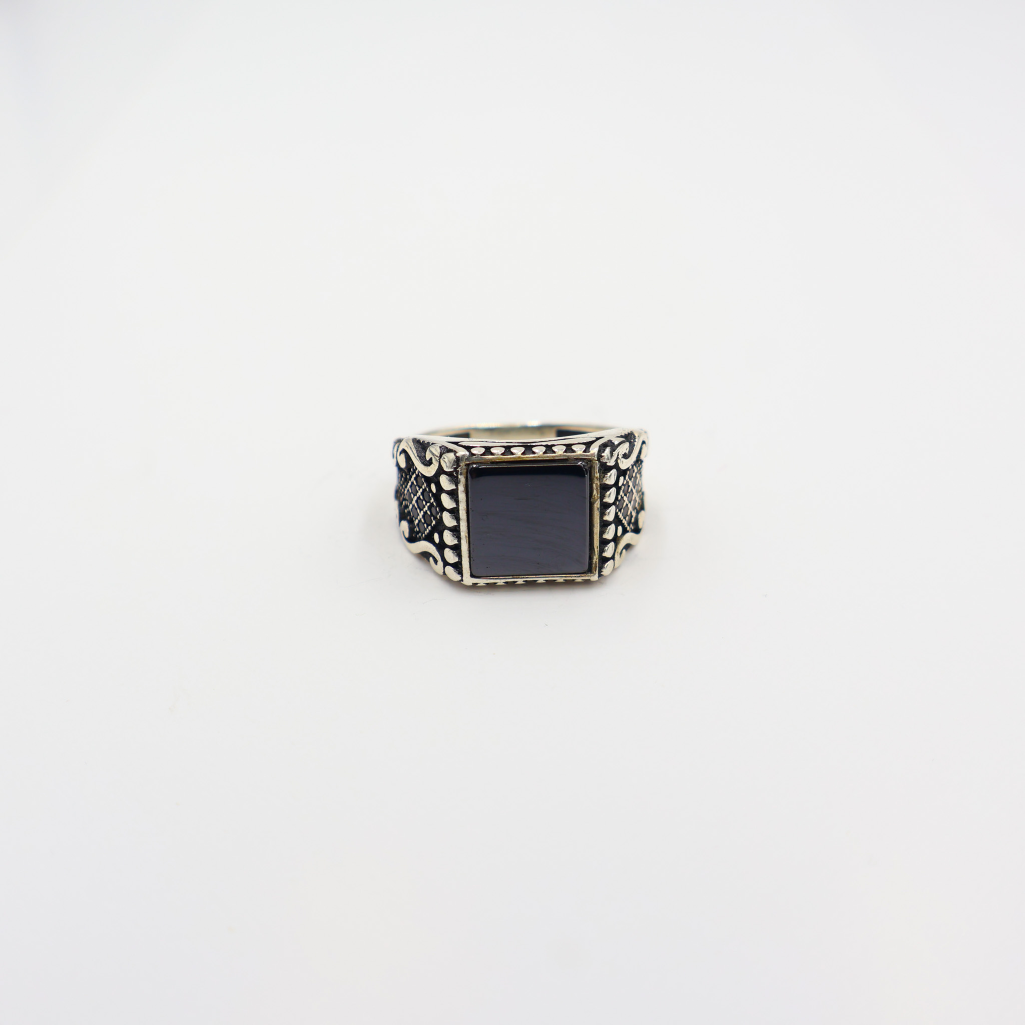 Bague en argent 925 Pierre Onyx