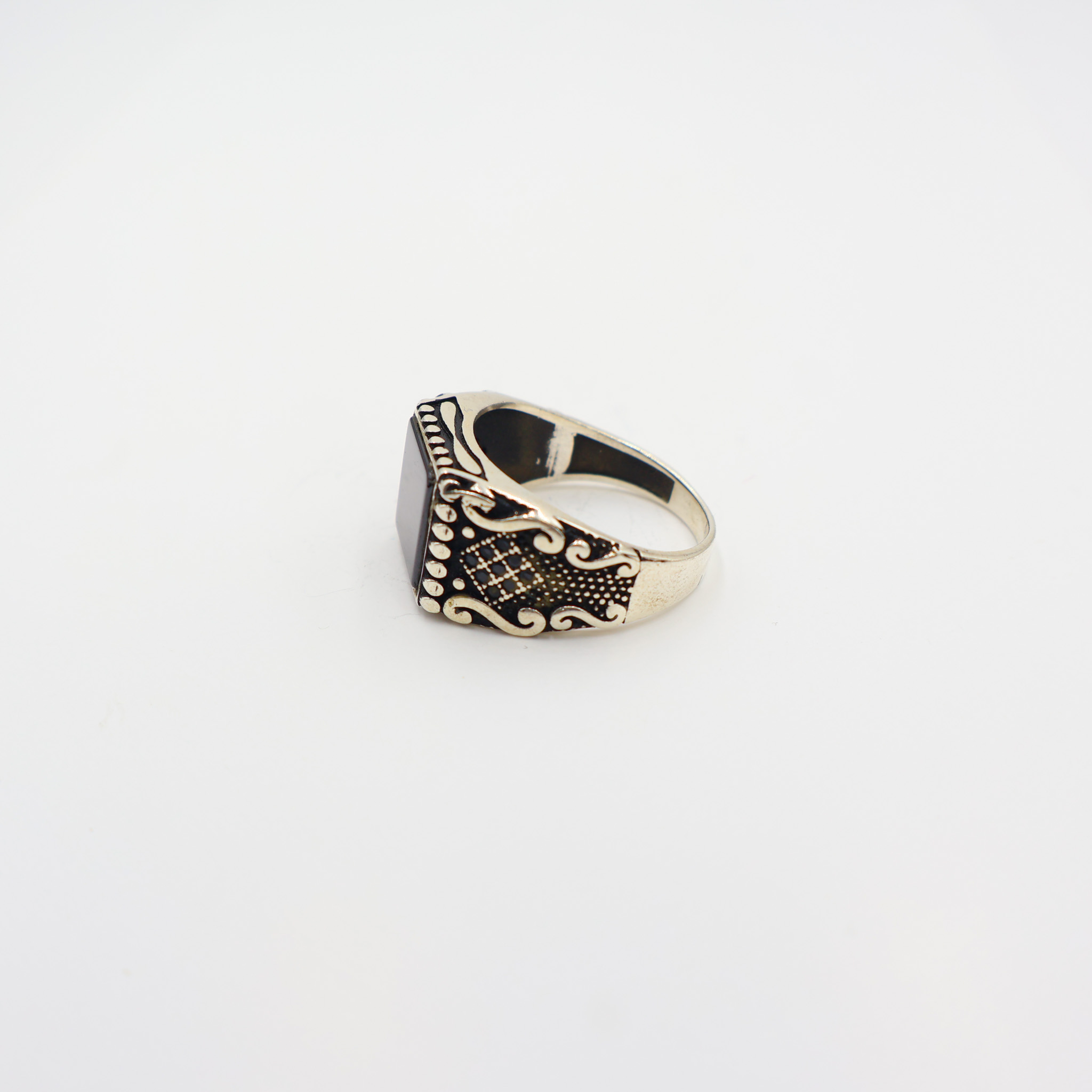 Bague en argent 925 Pierre Onyx – Image 3