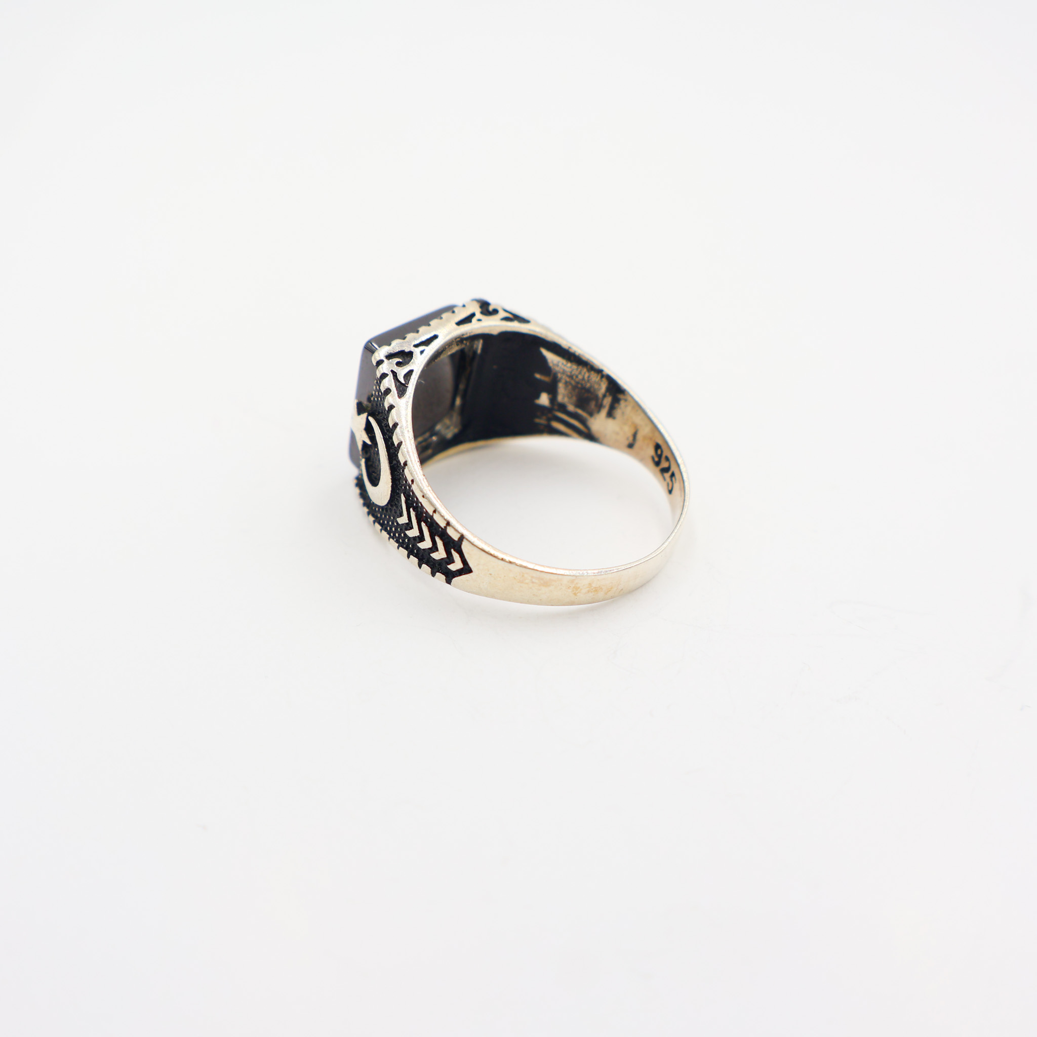 Bague en argent 925 Pierre Onyx – Image 3
