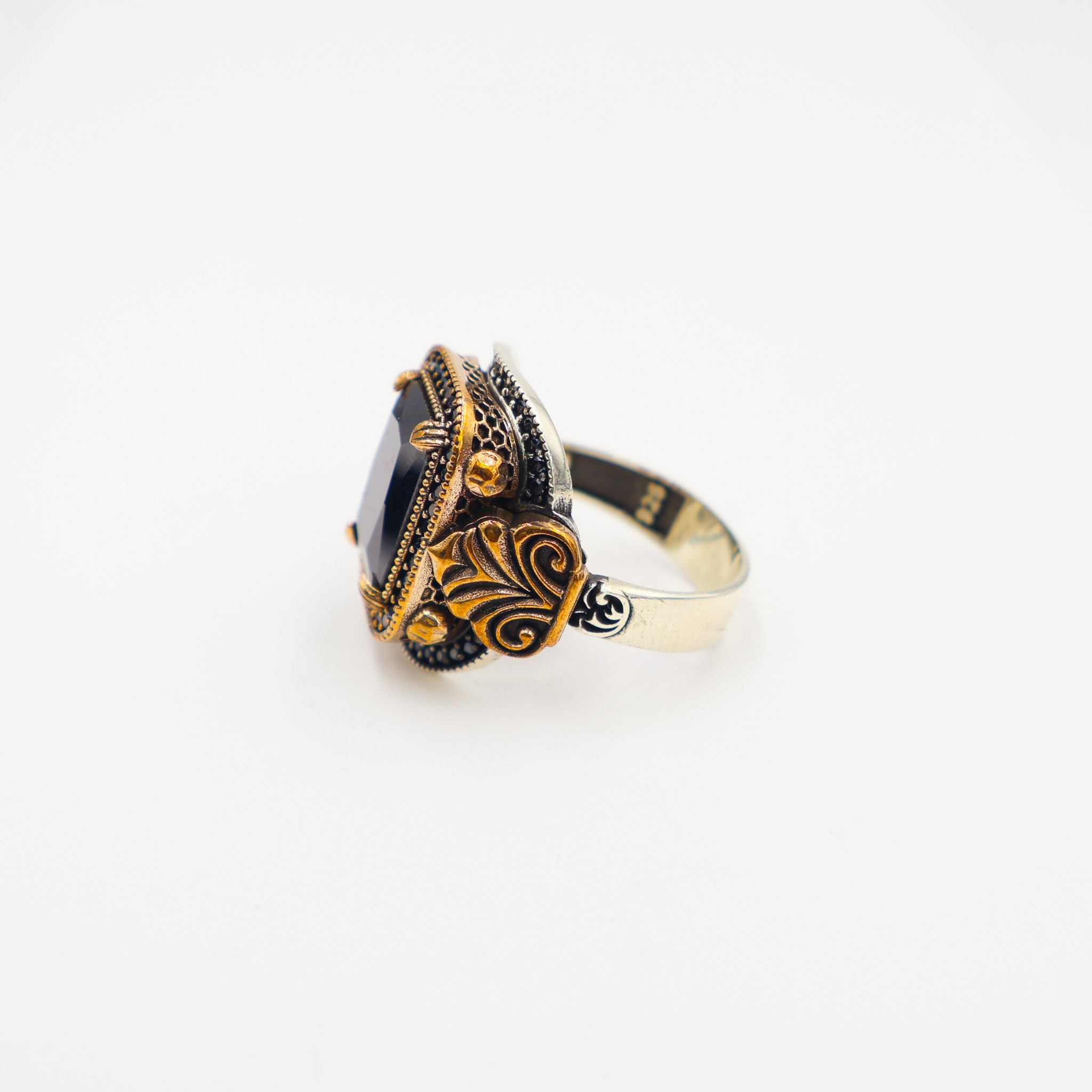 Bague en argent 925 Pierre Onyx – Image 3