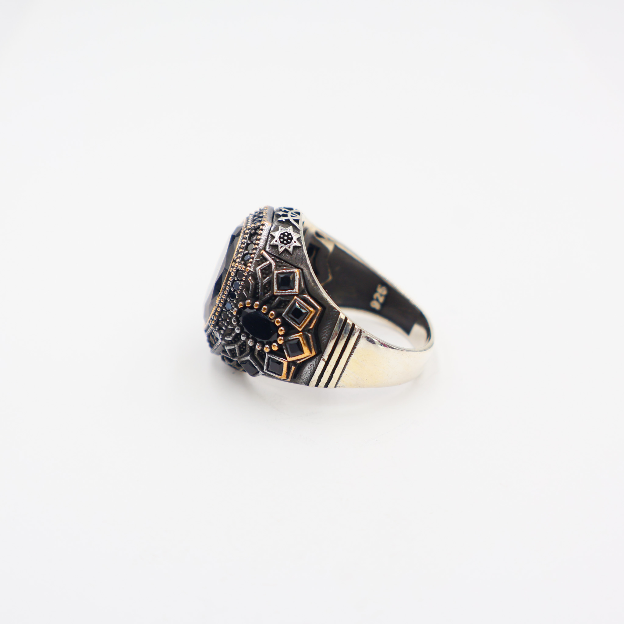 Bague en argent 925 Pierre Onyx – Image 3