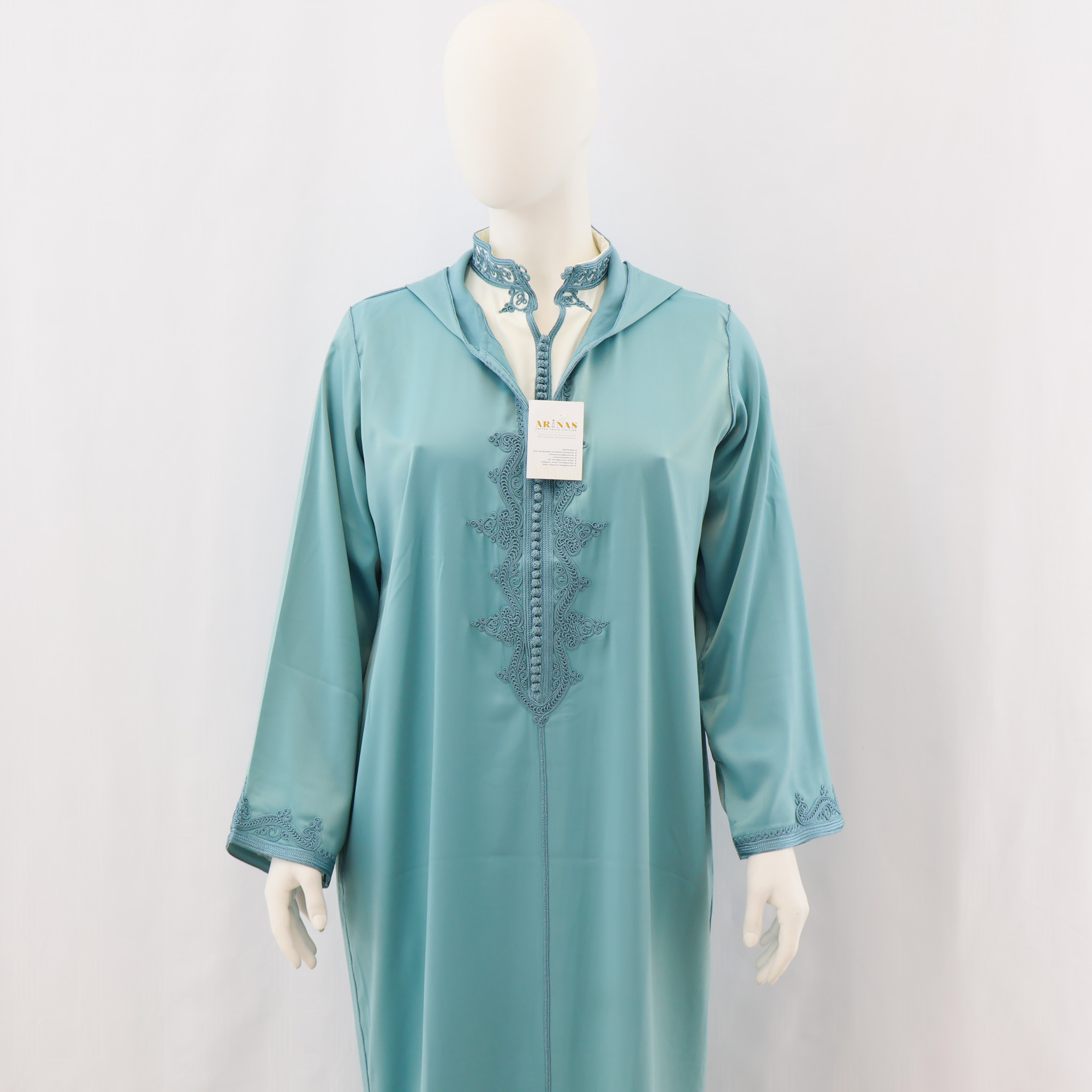 Jellaba deux pièces en crêpe – Image 3