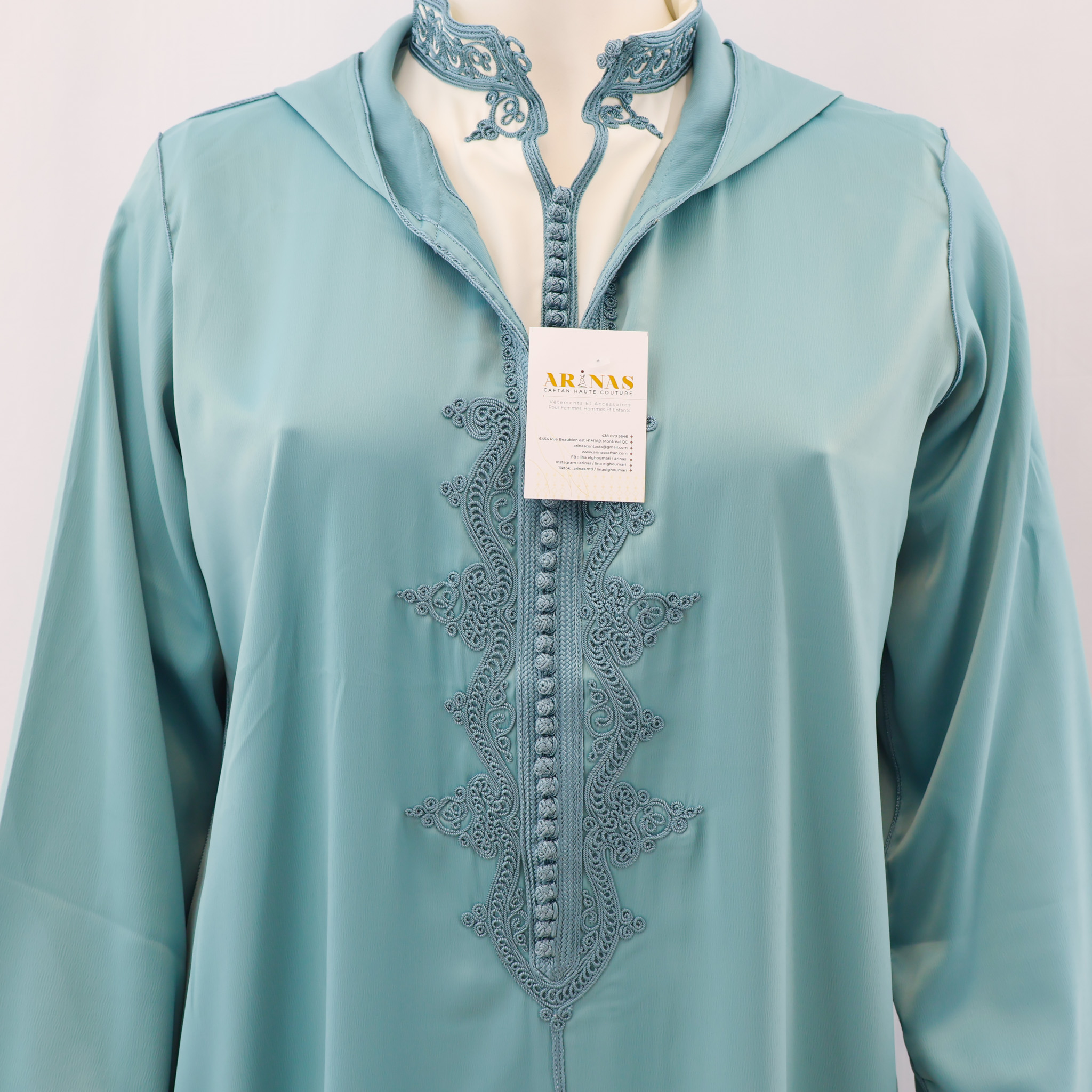 Jellaba deux pièces en crêpe – Image 5