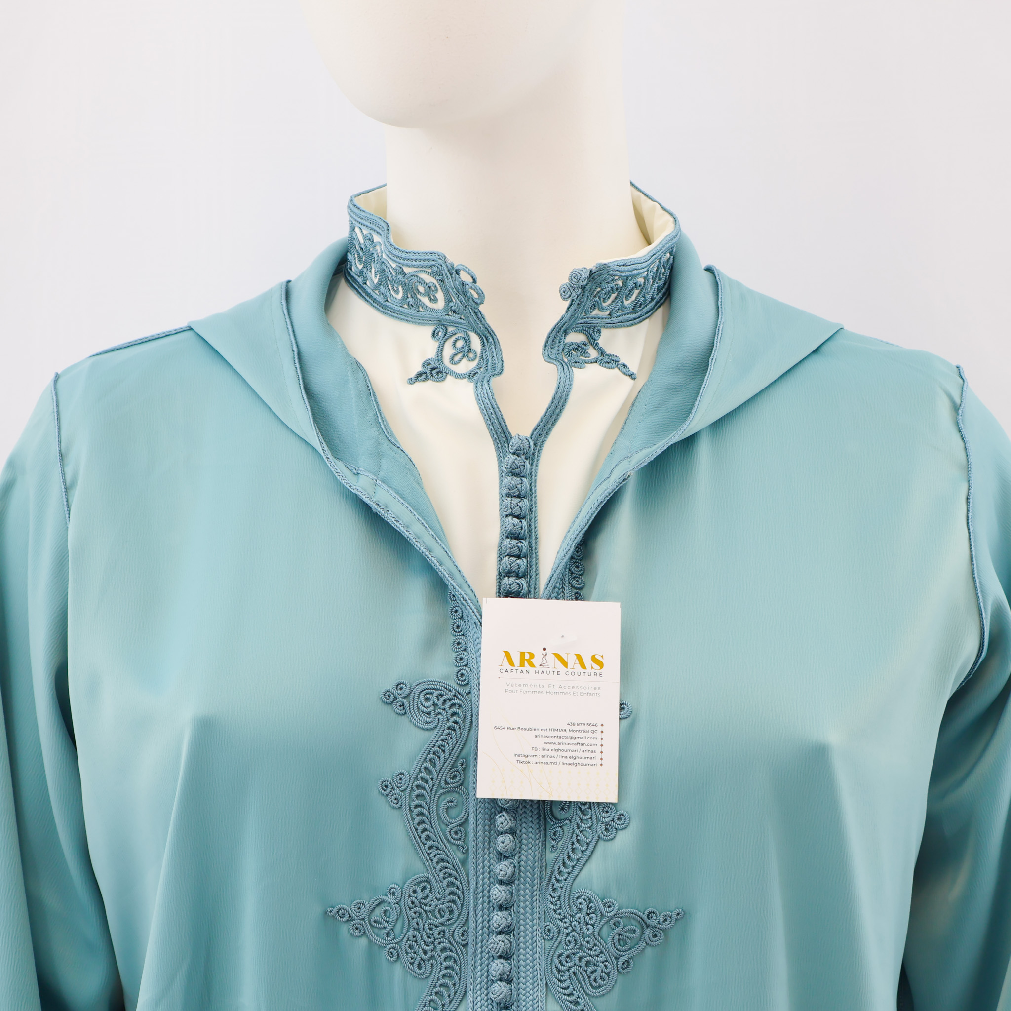 Jellaba deux pièces en crêpe – Image 6