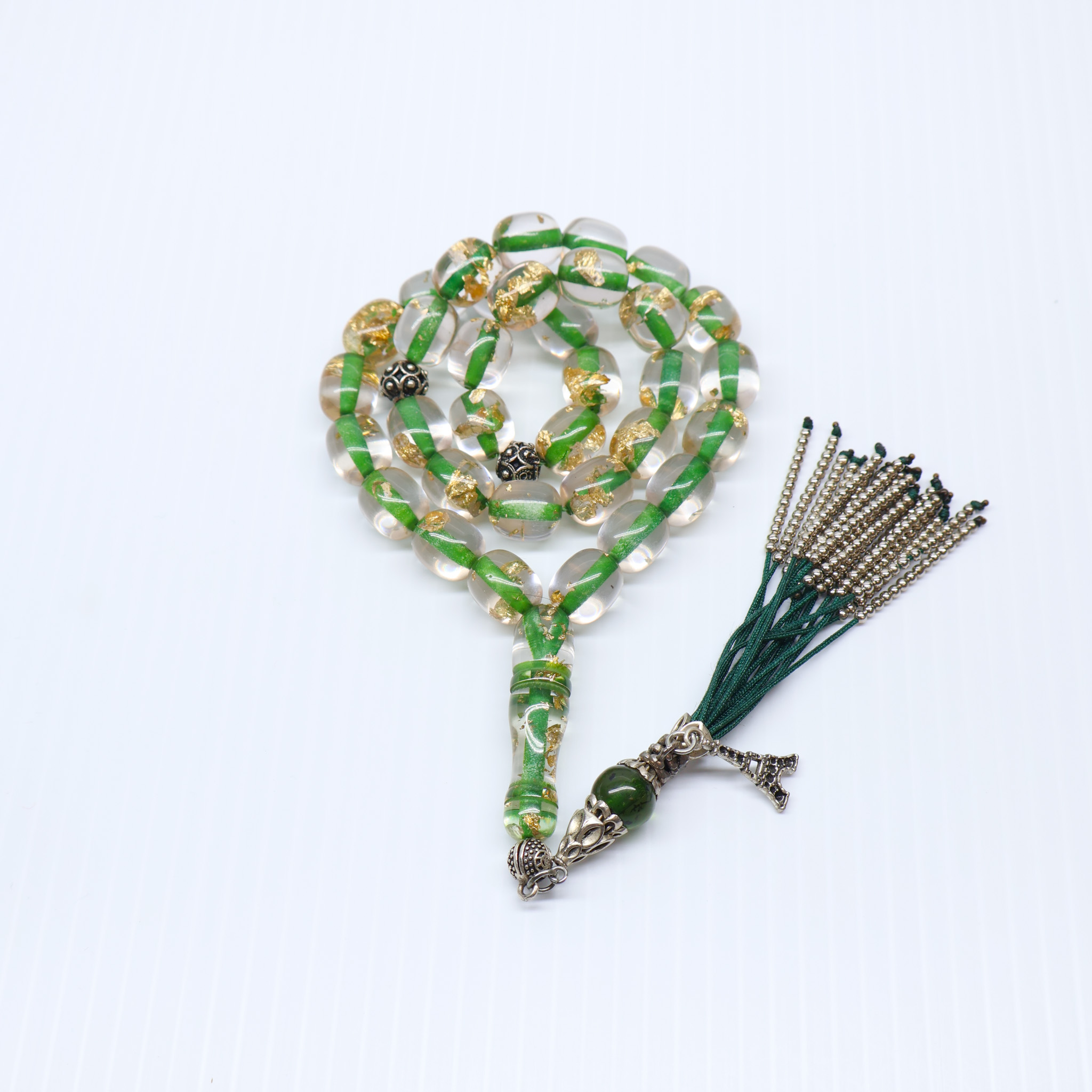 Chapelet Feuille d’or 33 perles