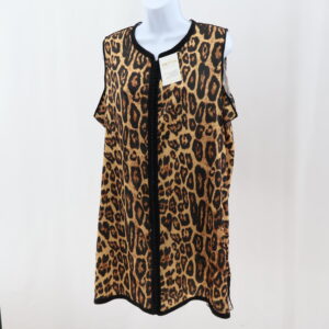 Chemise Femme  imprimé léopard en crepe